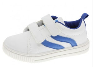 White with blue stripes Shoes