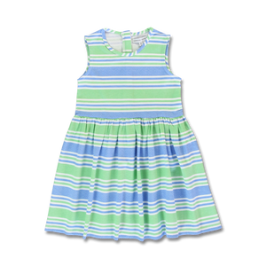 Striped Blue/White/Green Dress