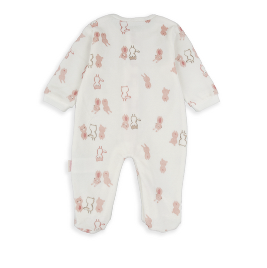 White Animal Friends Romper