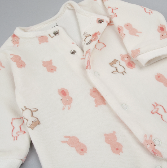 White Animal Friends Romper