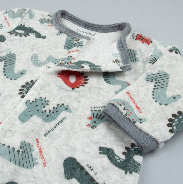 Grey Number Animals Romper