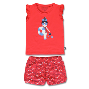 Girl on the Beach Red 2 pc Set