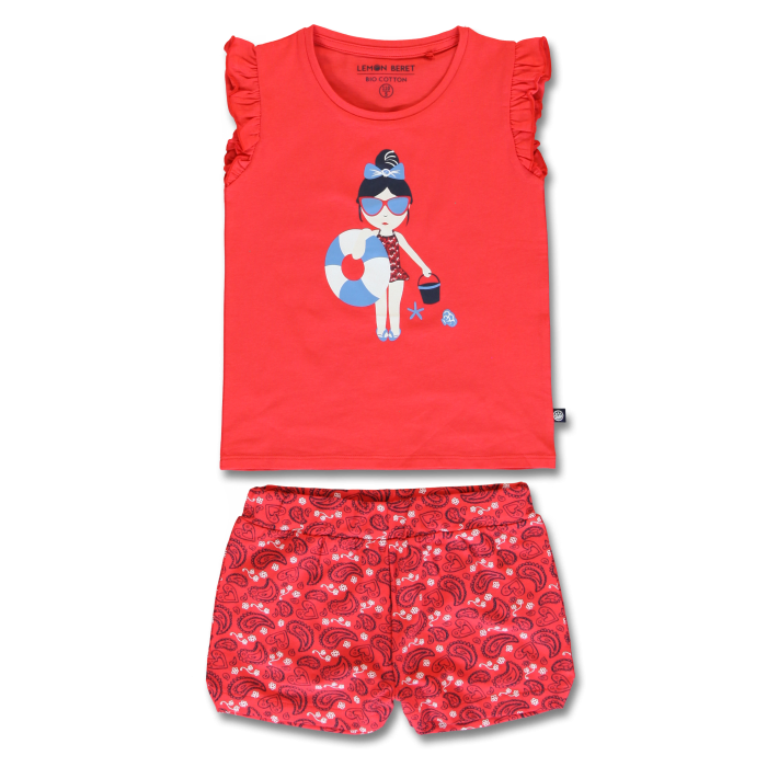 Girl on the Beach Red 2 pc Set