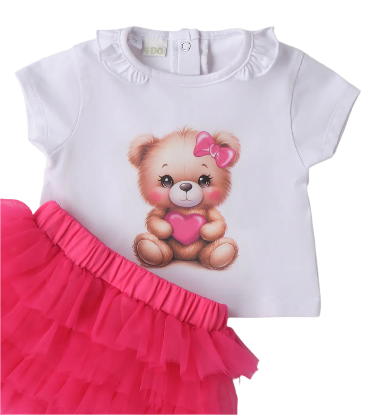 Pink Bear T-Shirt & Skirt Set