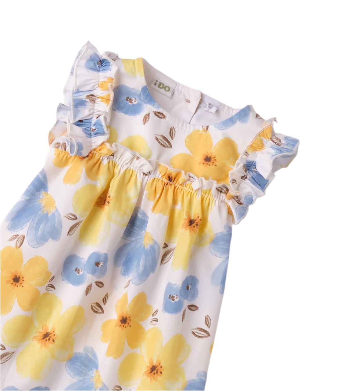 Yellow & Blue Flower Dress