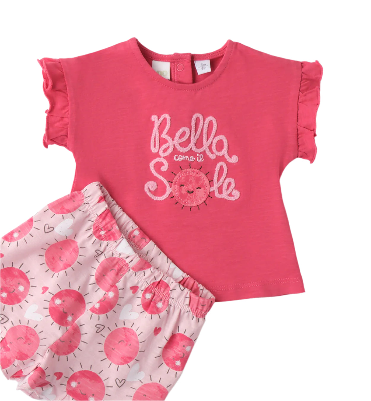 Hot pink Sun T-Shirt & Shorts Set