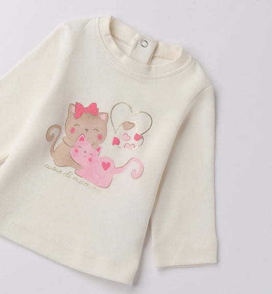 Cats Hugs White Shirt