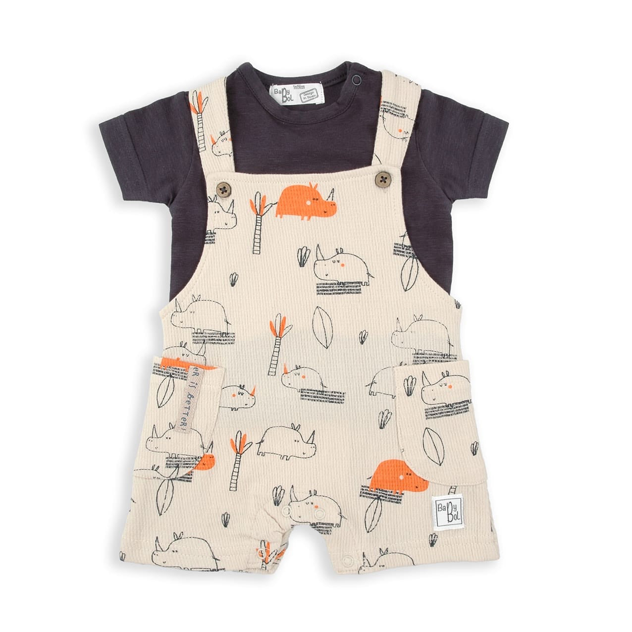 Rhino Dungaree Set