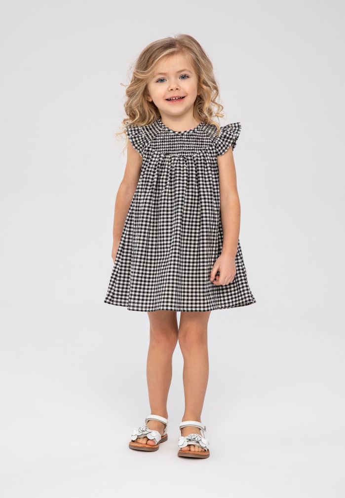 Black & white checkered dress