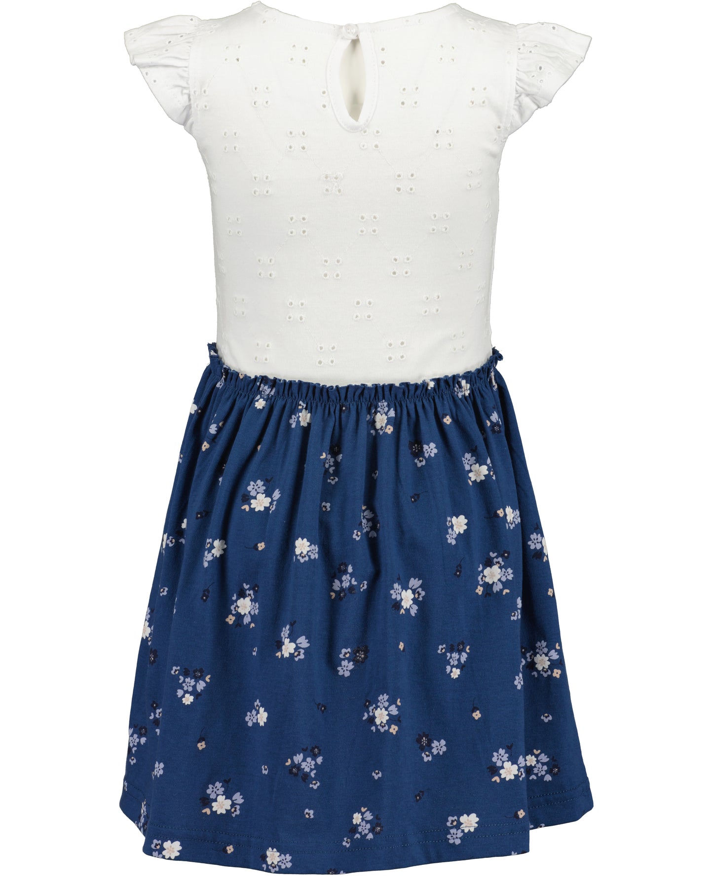 White & Blue Flower Dress