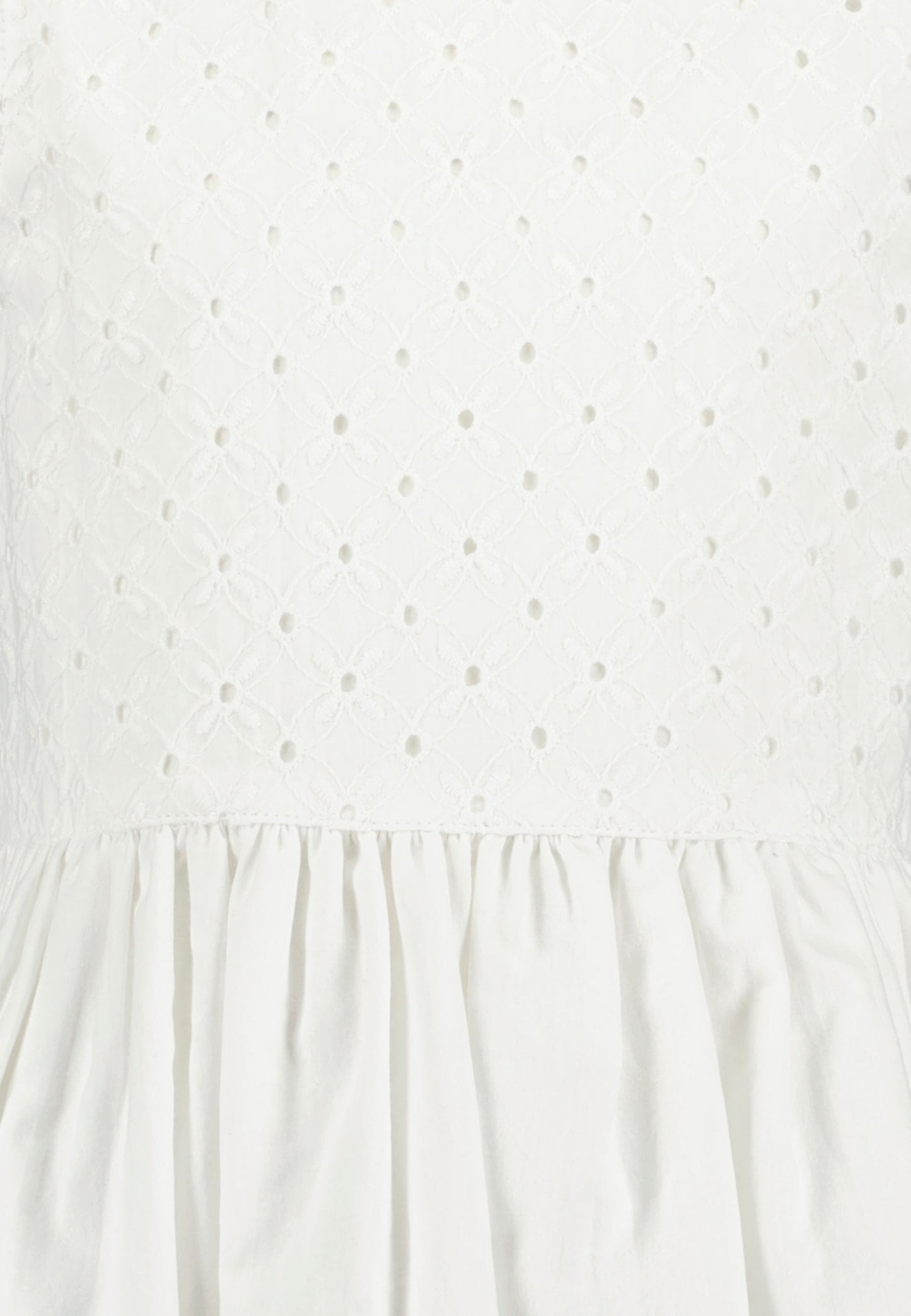 Sleeveless White Embroidery Dress