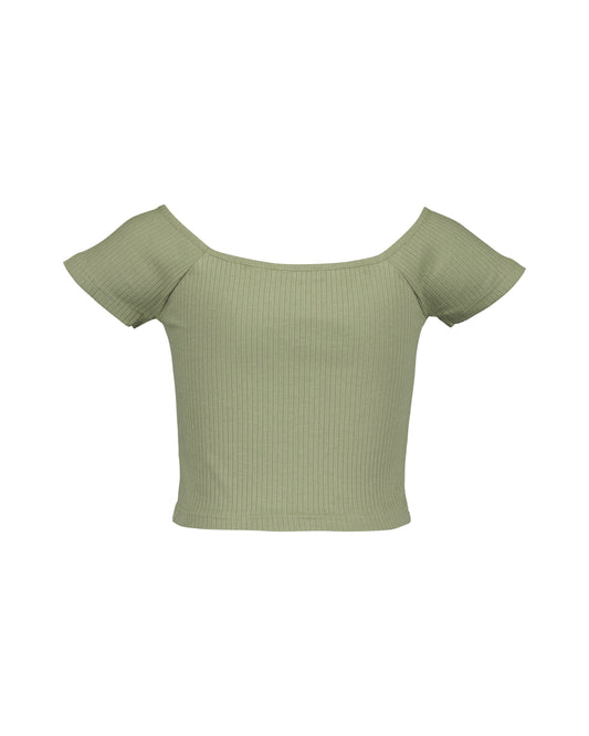 Green Star Crop Top