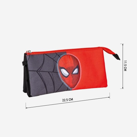3 compartment Spiderman Pencil Case