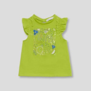 Lime On Sleeveless T-Shirt