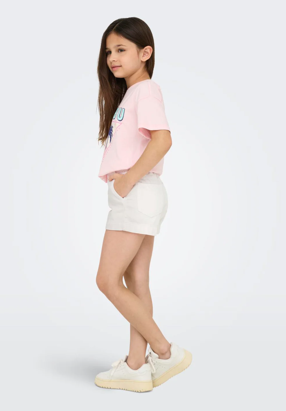 White Jean Shorts