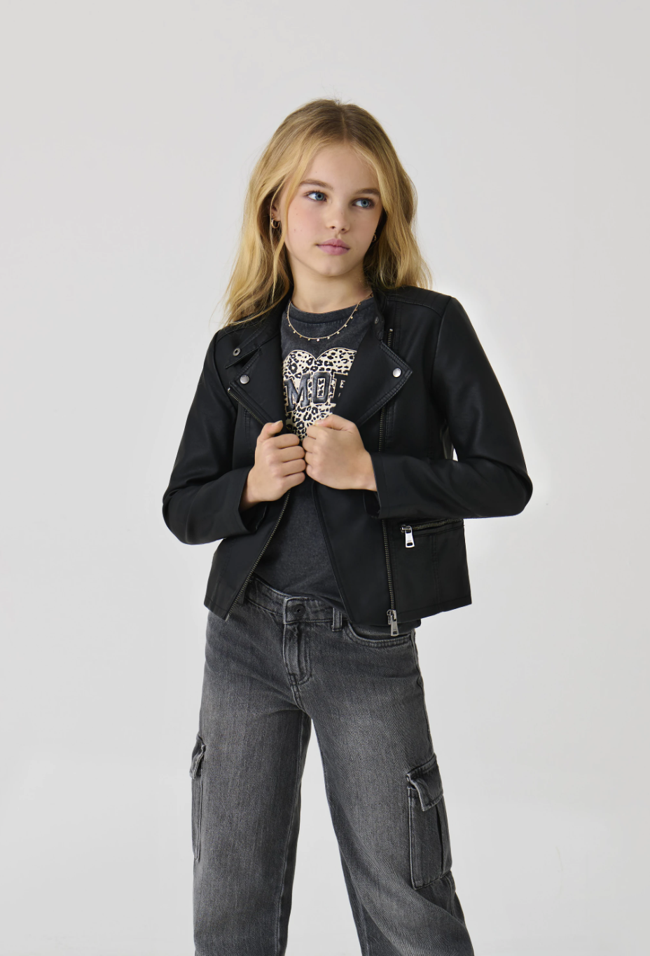 Black Faux Leather Jacket