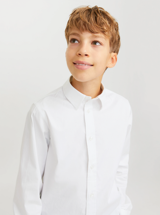 Jack & Jones White Shirt for Kids | Classic Boys’ Formal Shirt
