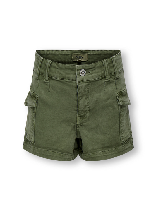 Green Cargo Shorts for Kids | Durable & Stylish Girls' Shorts