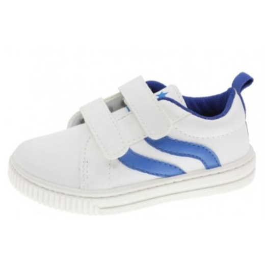White with blue stripes Shoes
