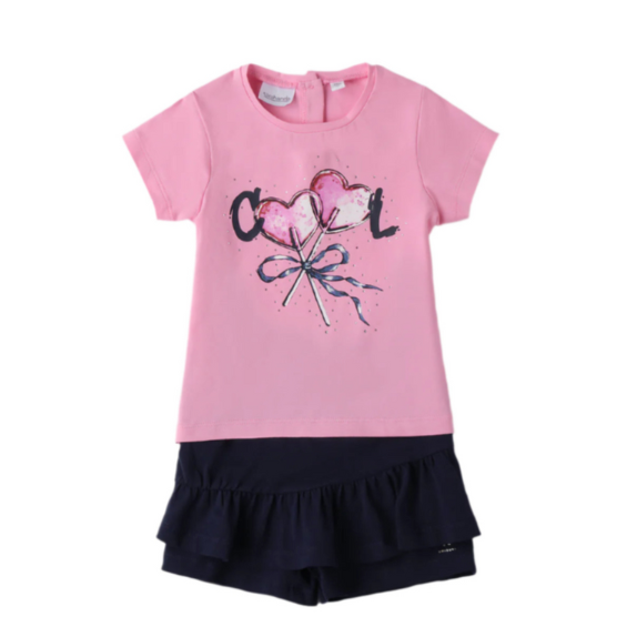 Pink Lollipop T-Shirt & Shorts Set