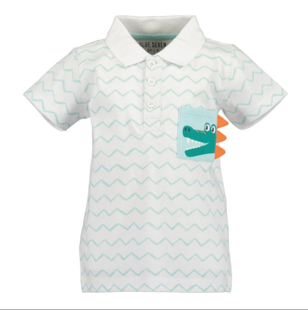 Crocodile White Polo Shirt