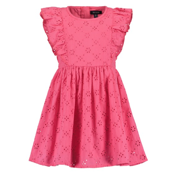 Sleeveless Pink Embroidery Dress