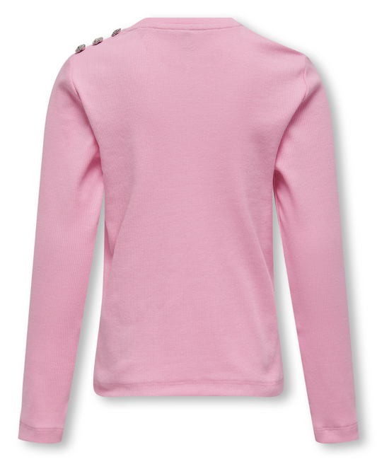 Pink Shirt with Shoulder Gems