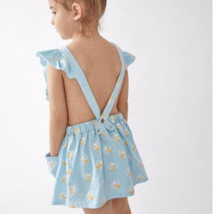 Blue Sleeveless Bee Dress