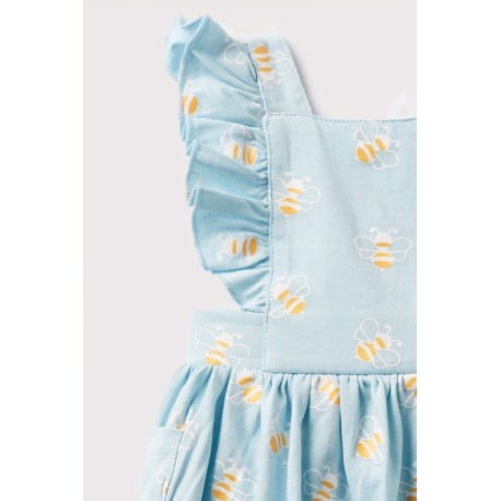 Blue Sleeveless Bee Dress