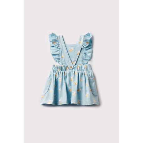 Blue Sleeveless Bee Dress