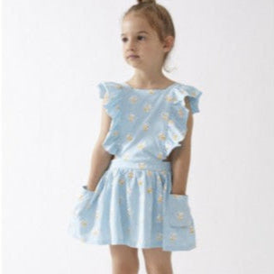 Blue Sleeveless Bee Dress