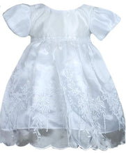 Load image into Gallery viewer, White embroidered dress with cape
