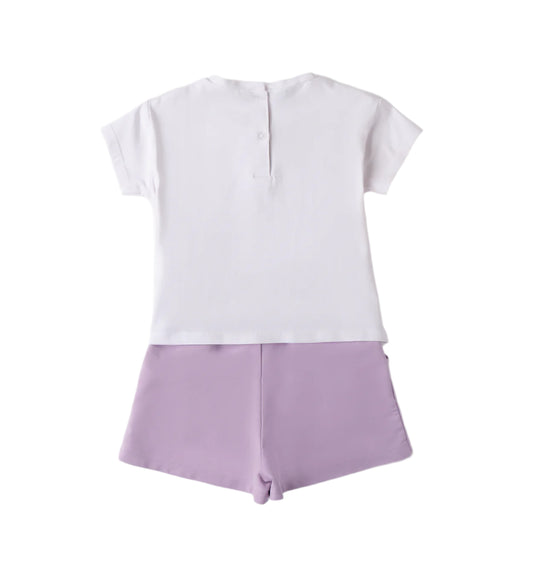 Purple Bear T-Shirt & Shorts Set