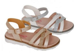 White/Silver Sandals