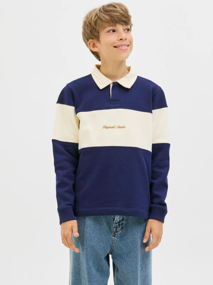 Striped Polo Sweater