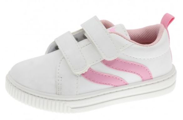 Shoes white outlet with pink stripes