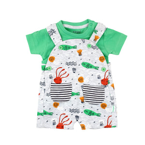 Sea Creatures Dungaree 2 pc Set