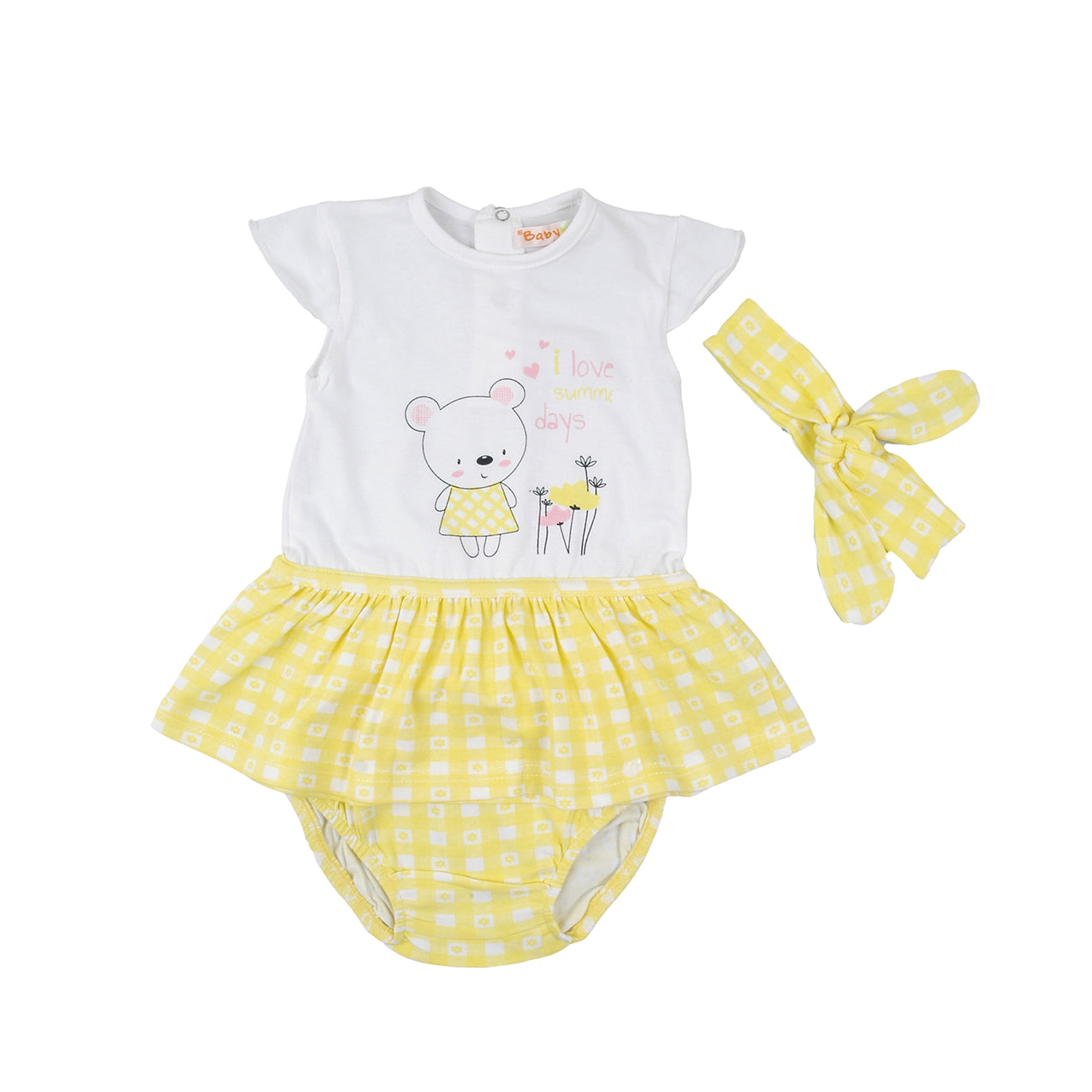 Yellow Little Ms. Summer Bear Dress