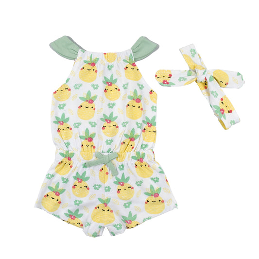 Pineapple Jumpsuit with headband
