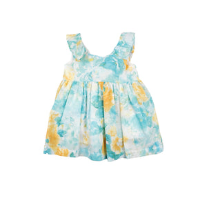 Soft Yellow/Blue Flower Dress