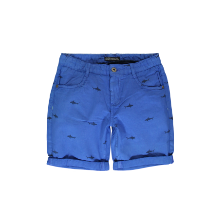 Blue bermuda with shark print