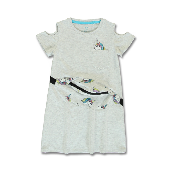 Unicorn dress with pouch