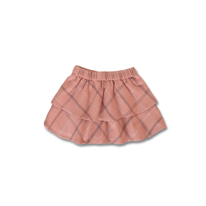Pink double frill skirt