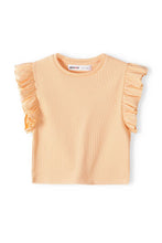 Load image into Gallery viewer, Frill sleeve ribbed t-shirt
