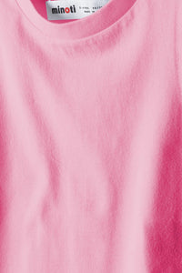 Pink sleeveless t-shirt with knot