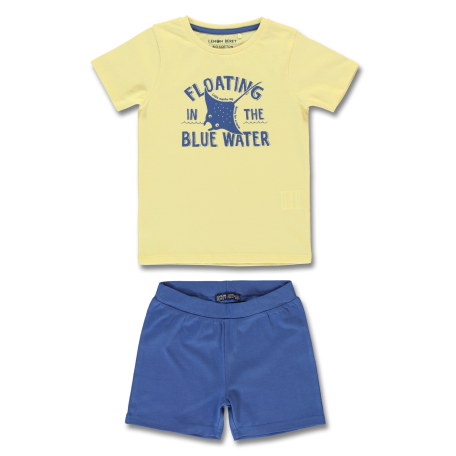 Floating Mantra Ray in the Blue Water 2 pc set