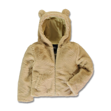 Load image into Gallery viewer, Faux Fur Jacket with bears ears hood
