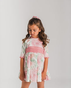 Pink floral dress
