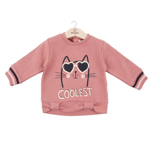 Pink coolest cat sweater