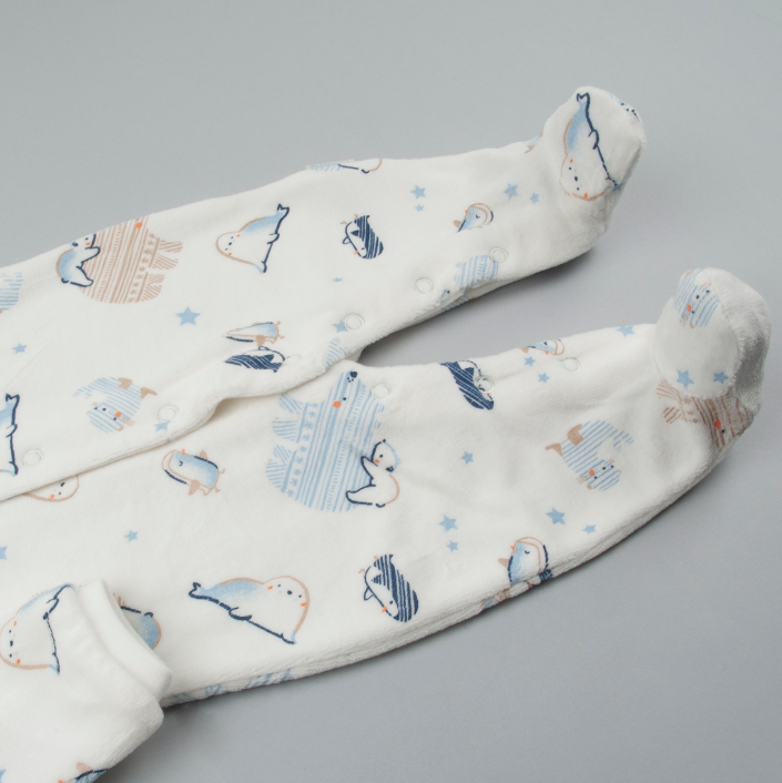 White Penguin Romper